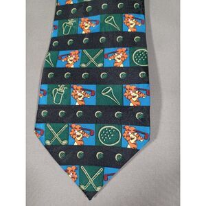 NEW Pooh Disney Tigger Woods Playing Golf 100% Polyester Size 4" x‎ 57"